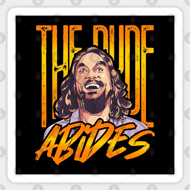 The Dude Abides - The Big Lebowski Sticker by MIKOLTN